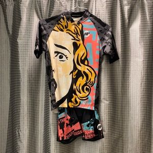 Heavy Pedal Women’s Biafra Cycling Kit (bib short and jersey) - Medium